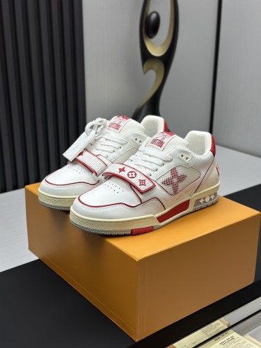 Louis Vuitton Mens Shoes Fashion Sneakers Design Luxury Brand LV TRAINER Skate SNEAKER Mix of materials with Original Box 1ABLXH Whatsapp 【+1-3239614486】