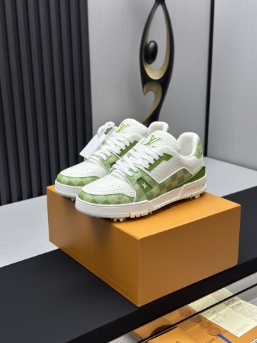 Louis Vuitton Mens Shoes Fashion Sneakers Design Luxury Brand LV TRAINER Skate SNEAKER Mix of materials with Original Box 1ABLXH Whatsapp 【+1-3239614486】