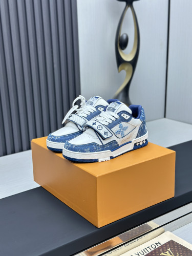 Louis Vuitton Mens Shoes Fashion Sneakers Design Luxury Brand LV TRAINER Skate SNEAKER Mix of materials with Original Box 1ABLXH Whatsapp 【+1-3239614486】
