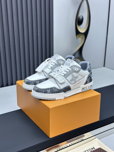 Louis Vuitton Mens Shoes Fashion Sneakers Design Luxury Brand LV TRAINER Skate SNEAKER Mix of materials with Original Box 1ABLXH Whatsapp 【+1-3239614486】