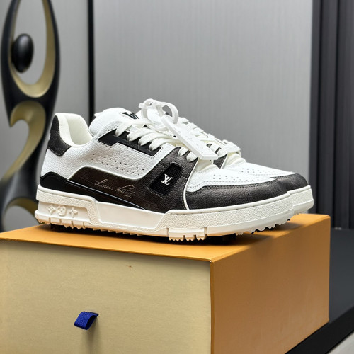 Louis Vuitton Mens Shoes Fashion Sneakers Design Luxury Brand LV TRAINER Skate SNEAKER Mix of materials with Original Box 1ABLXH Whatsapp 【+1-3239614486】