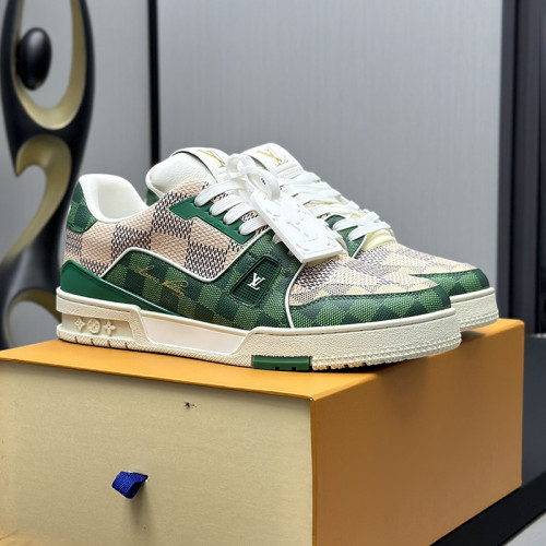 Louis Vuitton Mens Shoes Fashion Sneakers Design Luxury Brand LV TRAINER Skate SNEAKER Mix of materials with Original Box 1ABLXH Whatsapp 【+1-3239614486】