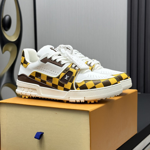 Louis Vuitton Mens Shoes Fashion Sneakers Design Luxury Brand LV TRAINER Skate SNEAKER Mix of materials with Original Box 1ABLXH Whatsapp 【+1-3239614486】