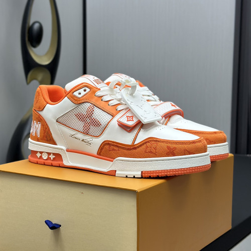 Louis Vuitton Mens Shoes Fashion Sneakers Design Luxury Brand LV TRAINER Skate SNEAKER Mix of materials with Original Box 1ABLXH Whatsapp 【+1-3239614486】