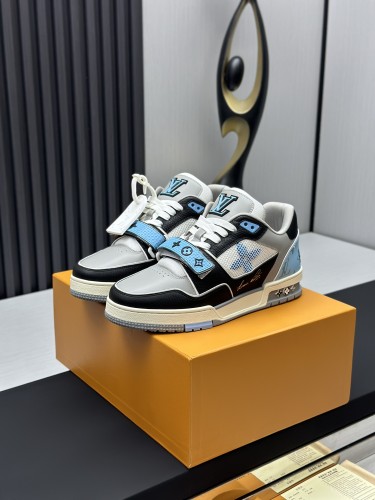 Louis Vuitton Mens Shoes Fashion Sneakers Design Luxury Brand LV TRAINER Skate SNEAKER Mix of materials with Original Box 1ABLXH Whatsapp 【+1-3239614486】