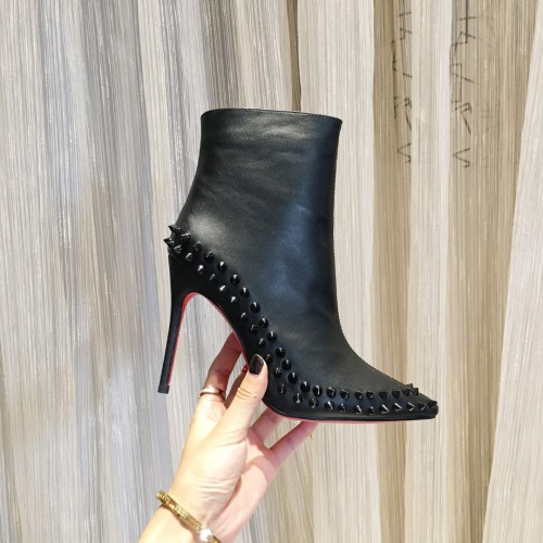 Christian Louboutin Womens Shoes Fashion Boots Luxury Brand Condora 10cm Heel with Original Box Fashion Ankle Boots whatsapp 【+1-3239614486】