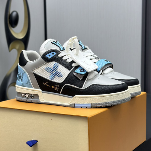 Louis Vuitton Mens Shoes Fashion Sneakers Design Luxury Brand LV TRAINER Skate SNEAKER Mix of materials with Original Box 1ABLXH Whatsapp 【+1-3239614486】