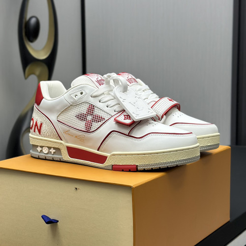 Louis Vuitton Mens Shoes Fashion Sneakers Design Luxury Brand LV TRAINER Skate SNEAKER Mix of materials with Original Box 1ABLXH Whatsapp 【+1-3239614486】