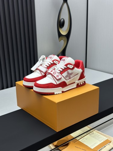 Louis Vuitton Mens Shoes Fashion Sneakers Design Luxury Brand LV TRAINER Skate SNEAKER Mix of materials with Original Box 1ABLXH Whatsapp 【+1-3239614486】