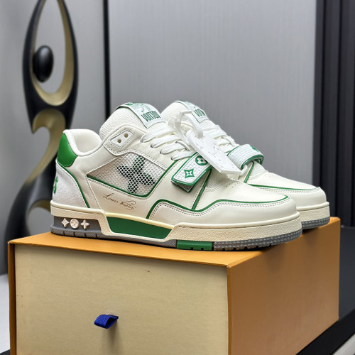 Louis Vuitton Mens Shoes Fashion Sneakers Design Luxury Brand LV TRAINER Skate SNEAKER Mix of materials with Original Box 1ABLXH Whatsapp 【+1-3239614486】