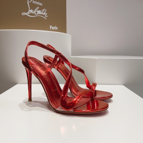 Christian Louboutin Womens Shoes Fashion Sandals Luxury Brand Black Rosalie 100 Heeled Sandals with Original Box whatsapp 【+1-3239614486】
