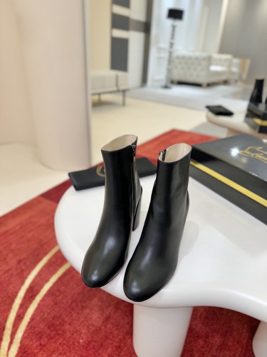 Christian Louboutin Womens Shoes Fashion Boots Luxury Brand Jane Booty 8.5cm Heel with Original Box Fashion Ankle Boots whatsapp 【+1-3239614486】