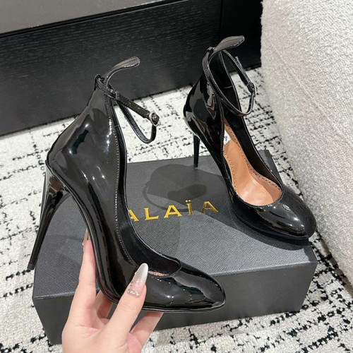 Alaia Women Fashion Shoes Sandals Luxury Brand Alaia Decollete 90 calf hair slingback pumps 9.5cm Heel with Original Box Whatsapp【+1-3239614486】