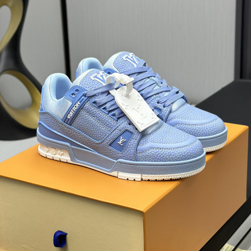 Louis Vuitton Mens Shoes Fashion Sneakers Design Luxury Brand LV TRAINER Skate SNEAKER Mix of materials with Original Box 1ABLXH Whatsapp 【+1-3239614486】
