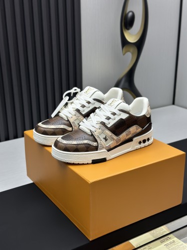 Louis Vuitton Mens Shoes Fashion Sneakers Design Luxury Brand LV TRAINER Skate SNEAKER Mix of materials with Original Box 1ABLXH Whatsapp 【+1-3239614486】