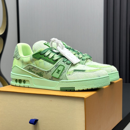 Louis Vuitton Mens Shoes Fashion Sneakers Design Luxury Brand LV TRAINER Skate SNEAKER Mix of materials with Original Box 1ABLXH Whatsapp 【+1-3239614486】