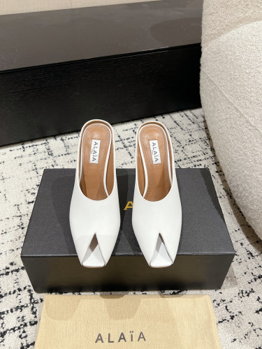 Alaia Women Fashion Shoes Sandals Luxury Brand Alaia Decollete 90 calf hair slingback pumps 9.5cm Heel with Original Box Whatsapp【+1-3239614486】