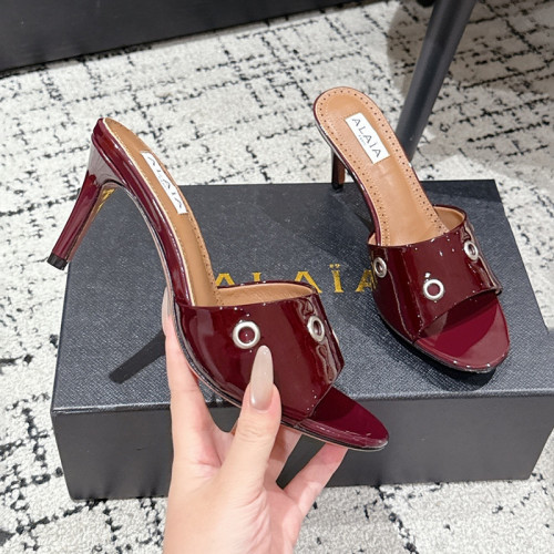 Alaia Women Fashion Shoes Sandals Luxury Brand Alaia Decollete 90 calf hair slingback pumps 9.5cm Heel with Original Box Whatsapp【+1-3239614486】
