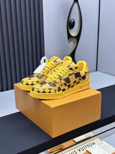 Louis Vuitton Mens Shoes Fashion Sneakers Design Luxury Brand LV TRAINER Skate SNEAKER Mix of materials with Original Box 1ABLXH Whatsapp 【+1-3239614486】
