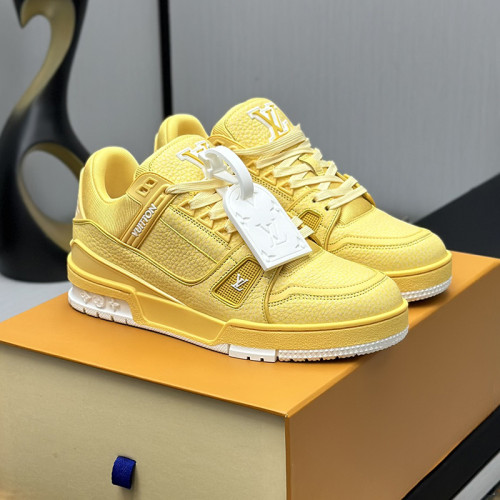 Louis Vuitton Mens Shoes Fashion Sneakers Design Luxury Brand LV TRAINER Skate SNEAKER Mix of materials with Original Box 1ABLXH Whatsapp 【+1-3239614486】
