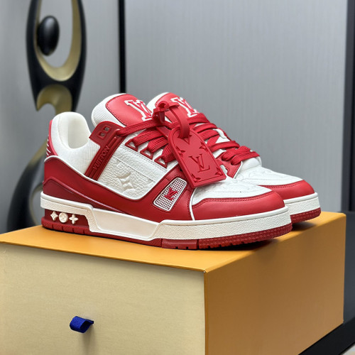 Louis Vuitton Mens Shoes Fashion Sneakers Design Luxury Brand LV TRAINER Skate SNEAKER Mix of materials with Original Box 1ABLXH Whatsapp 【+1-3239614486】