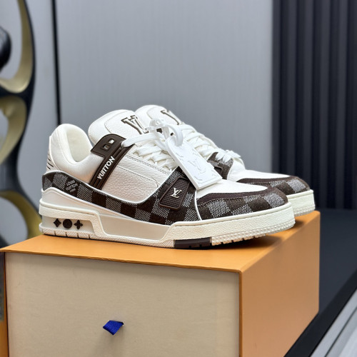 Louis Vuitton Mens Shoes Fashion Sneakers Design Luxury Brand LV TRAINER Skate SNEAKER Mix of materials with Original Box 1ABLXH Whatsapp 【+1-3239614486】