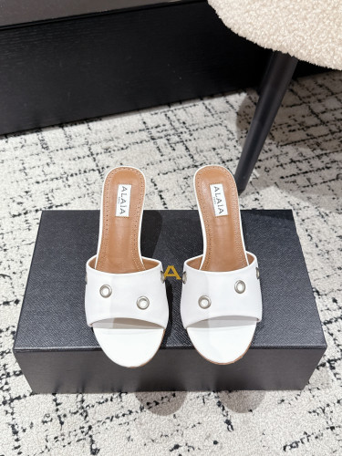 Alaia Women Fashion Shoes Sandals Luxury Brand Alaia Decollete 90 calf hair slingback pumps 9.5cm Heel with Original Box Whatsapp【+1-3239614486】