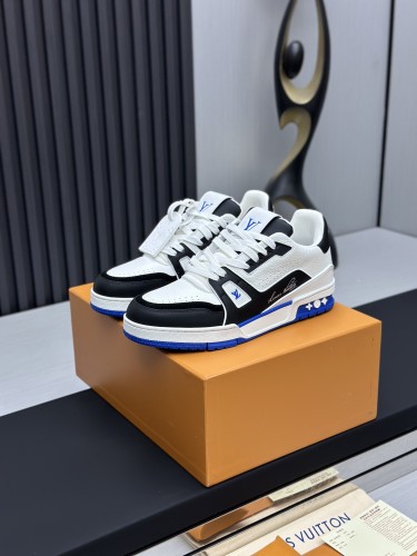 Louis Vuitton Mens Shoes Fashion Sneakers Design Luxury Brand LV TRAINER Skate SNEAKER Mix of materials with Original Box 1ABLXH Whatsapp 【+1-3239614486】