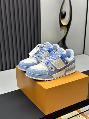 Louis Vuitton Mens Shoes Fashion Sneakers Design Luxury Brand LV TRAINER Skate SNEAKER Mix of materials with Original Box 1ABLXH Whatsapp 【+1-3239614486】