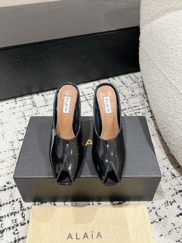 Alaia Women Fashion Shoes Sandals Luxury Brand Alaia Decollete 90 calf hair slingback pumps 9.5cm Heel with Original Box Whatsapp【+1-3239614486】