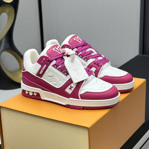 Louis Vuitton Mens Shoes Fashion Sneakers Design Luxury Brand LV TRAINER Skate SNEAKER Mix of materials with Original Box 1ABLXH Whatsapp 【+1-3239614486】