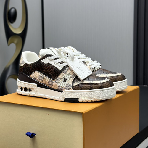 Louis Vuitton Mens Shoes Fashion Sneakers Design Luxury Brand LV TRAINER Skate SNEAKER Mix of materials with Original Box 1ABLXH Whatsapp 【+1-3239614486】