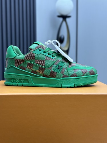 Louis Vuitton Mens Shoes Fashion Sneakers Design Luxury Brand LV TRAINER Skate SNEAKER Mix of materials with Original Box 1ABLXH Whatsapp 【+1-3239614486】