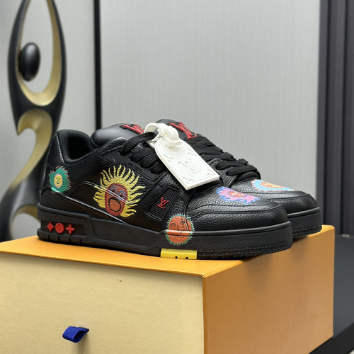 Louis Vuitton Mens Shoes Fashion Sneakers Design Luxury Brand LV TRAINER Skate SNEAKER Mix of materials with Original Box 1ABLXH Whatsapp 【+1-3239614486】