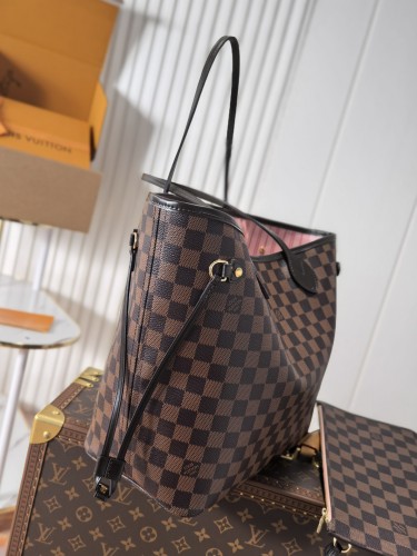 Louis Vuitton Womens Bags Luxury Brand Fashion Type NEVERFULL MM Rose Ballerina N41603 whatsapp 【+1-3239614486】