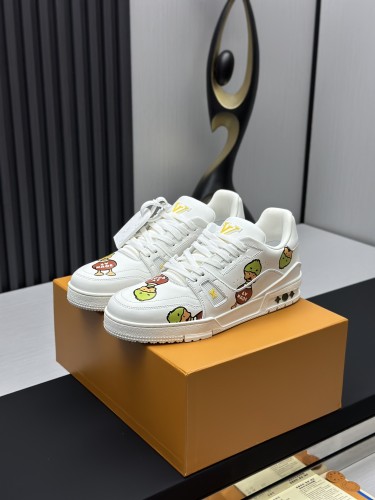 Louis Vuitton Mens Shoes Fashion Sneakers Design Luxury Brand LV TRAINER Skate SNEAKER Mix of materials with Original Box 1ABLXH Whatsapp 【+1-3239614486】