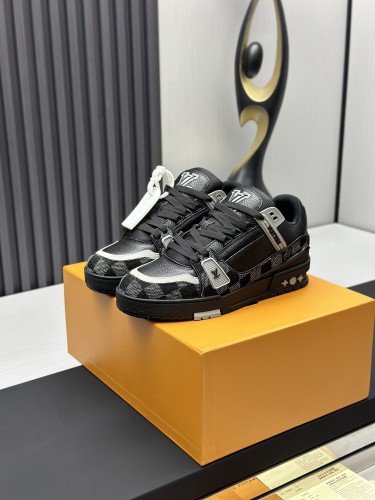 Louis Vuitton Mens Shoes Fashion Sneakers Design Luxury Brand LV TRAINER Skate SNEAKER Mix of materials with Original Box 1ABLXH Whatsapp 【+1-3239614486】