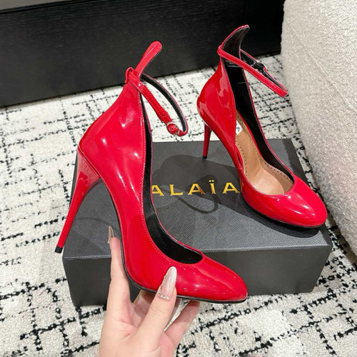 Alaia Women Fashion Shoes Sandals Luxury Brand Alaia Decollete 90 calf hair slingback pumps 9.5cm Heel with Original Box Whatsapp【+1-3239614486】