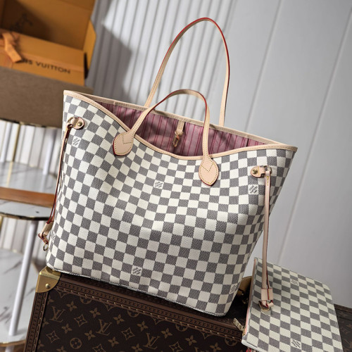 Louis Vuitton Womens Bags Luxury Brand Fashion Type NEVERFULL MM Rose Ballerina N41603 whatsapp 【+1-3239614486】
