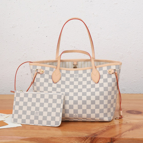 Louis Vuitton Womens Bags Handbags Luxury Brand Fashion Type Neverfull PM Bag Damier Azur Canvas N41362 whatsapp 【+1-3239614486】