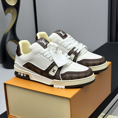 Louis Vuitton Mens Shoes Fashion Sneakers Design Luxury Brand LV TRAINER Skate SNEAKER Mix of materials with Original Box 1ABLXH Whatsapp 【+1-3239614486】