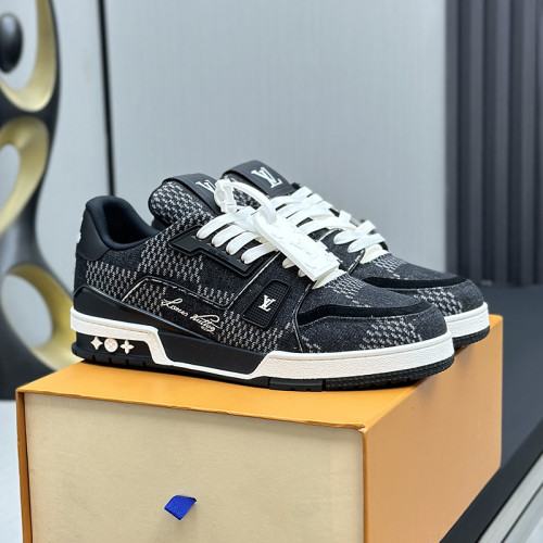 Louis Vuitton Mens Shoes Fashion Sneakers Design Luxury Brand LV TRAINER Skate SNEAKER Mix of materials with Original Box 1ABLXH Whatsapp 【+1-3239614486】