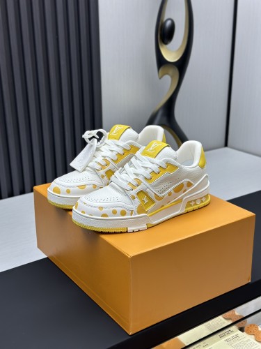 Louis Vuitton Mens Shoes Fashion Sneakers Design Luxury Brand LV TRAINER Skate SNEAKER Mix of materials with Original Box 1ABLXH Whatsapp 【+1-3239614486】