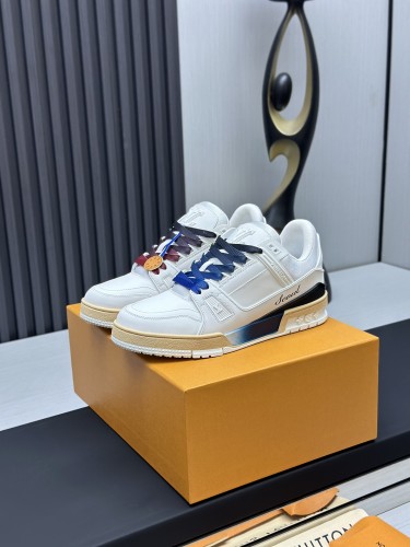 Louis Vuitton Mens Shoes Fashion Sneakers Design Luxury Brand LV TRAINER Skate SNEAKER Mix of materials with Original Box 1ABLXH Whatsapp 【+1-3239614486】