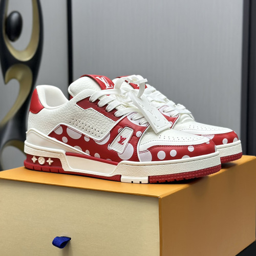 Louis Vuitton Mens Shoes Fashion Sneakers Design Luxury Brand LV TRAINER Skate SNEAKER Mix of materials with Original Box 1ABLXH Whatsapp 【+1-3239614486】
