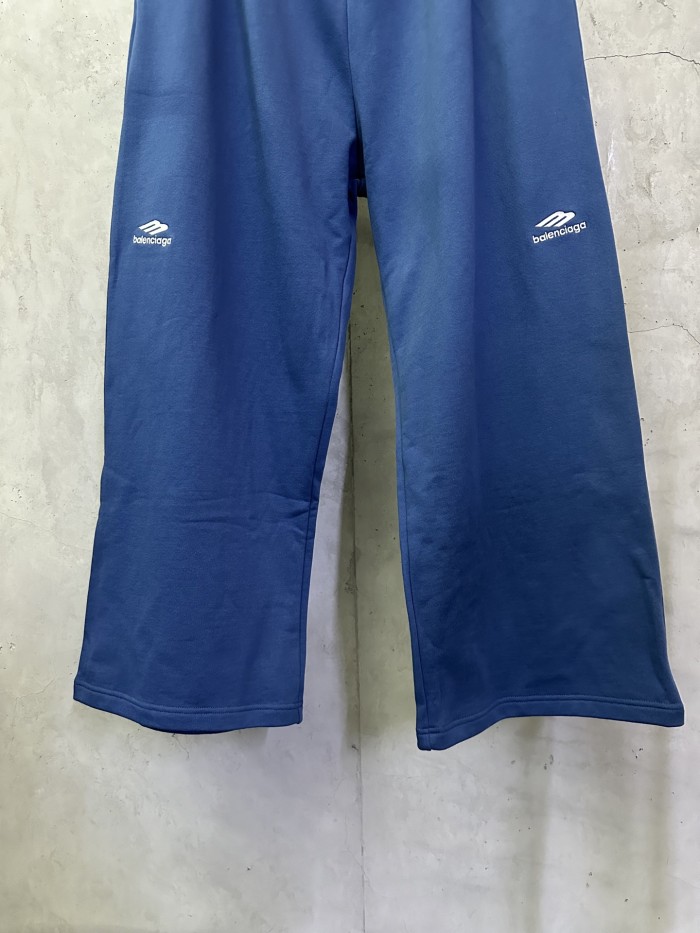 Balenciaga Luxury Brand Women Mens Pant MEN'S 3B SPORTS ICON SWEATPANTS IN LIGHT MARINE BLUE 855365TTVK77740 with Original Box Whatsapp 【+1-3239614486】