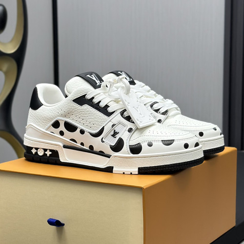 Louis Vuitton Mens Shoes Fashion Sneakers Design Luxury Brand LV TRAINER Skate SNEAKER Mix of materials with Original Box 1ABLXH Whatsapp 【+1-3239614486】