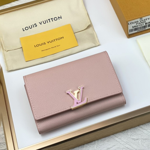 Louis Vuitton Womens Bags Wallets Luxury Brand Fashion Capucines Compact Wallet M62157 with Original Box whatsapp 【+1-3239614486】
