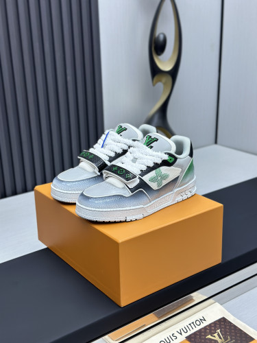Louis Vuitton Mens Shoes Fashion Sneakers Design Luxury Brand LV TRAINER Skate SNEAKER Mix of materials with Original Box 1ABLXH Whatsapp 【+1-3239614486】