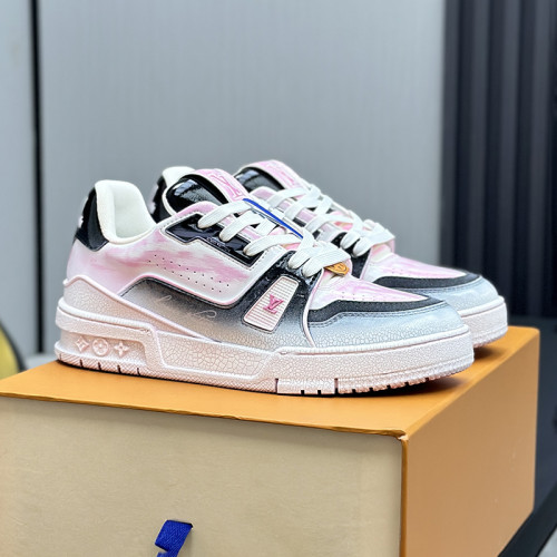 Louis Vuitton Mens Shoes Fashion Sneakers Design Luxury Brand LV TRAINER Skate SNEAKER Mix of materials with Original Box 1ABLXH Whatsapp 【+1-3239614486】